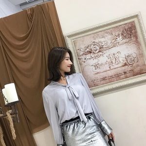 Bling-bling Silk shirt,size S/M